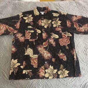 Cubavera Cigar Shirt Pocket 2XL Floral Camp Vacation plantation Cuba Guayabera